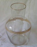 Small Glass Vase Gold Accents and Trim