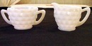 Milk Glass Cream and Sugar Believed Jeanette Cube