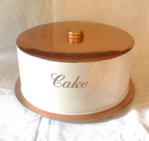 Cake Saver by Deco Ware Copper and White