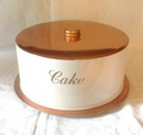 Cake Saver by Deco Ware Copper and White