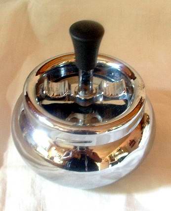 Cool Looking Vintage Chrome Smokeless Ashtray