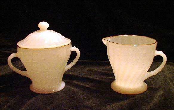 Vintage Anchor Hocking Cream and Sugar