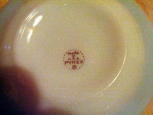 Vintage Pyrex Cups and Saucers Turquoise Band Gold Trim