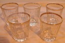 Federal Shotglasses Ribbed with Gold Trim
