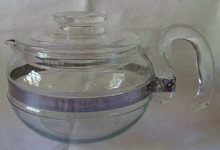 Pyrex Blue Flame Tea Pot 6 Cup #8446B