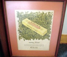 Clark's Gum Ad 1947 Framed Size 16