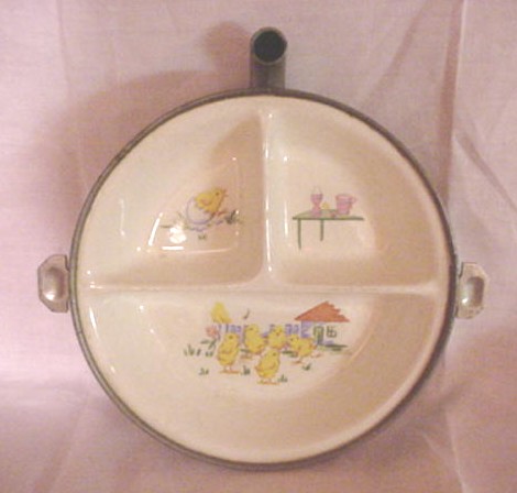 Baby's Food Dish by G.W. Co. with Heat Spout