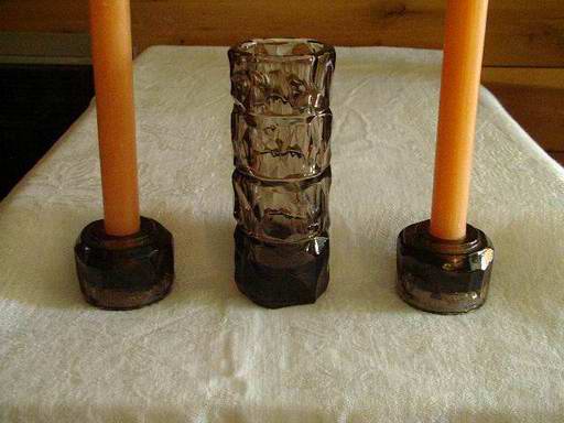 Fostoria Glacier and Virginia Brown 7 Pieces