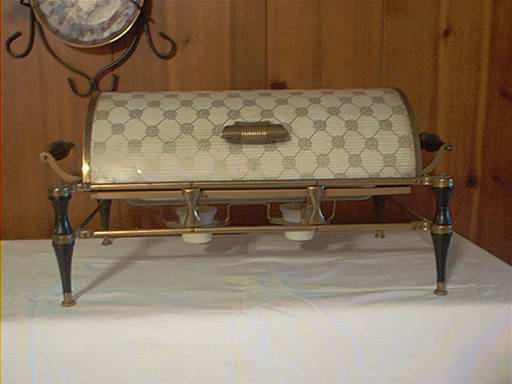 Vintage Covered Warming Tray with Fire King