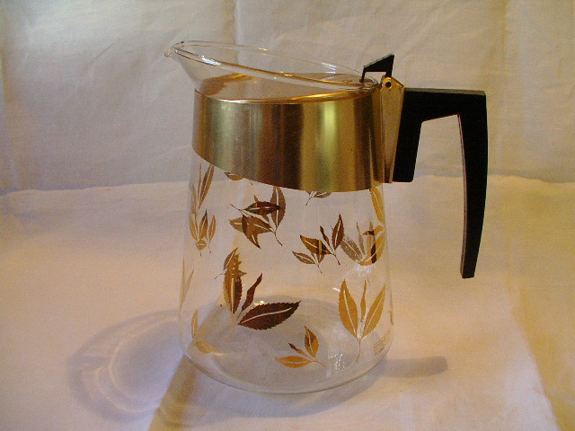 Douglas Flameproof Coffee Pot Gold Leaf