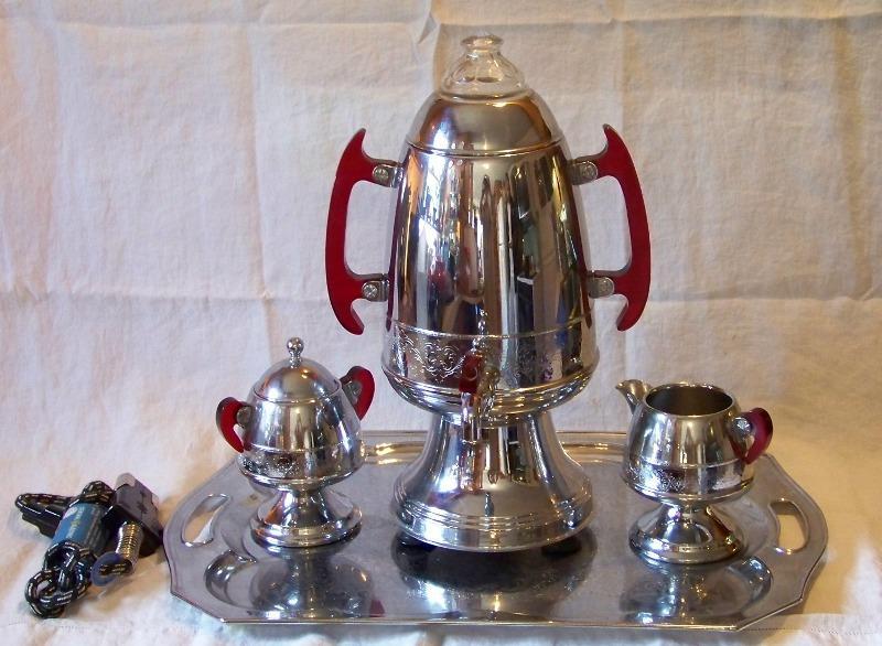 Coffee Pot Samovar Set by United Like New