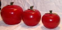 Red Apple Canisters Set of Three