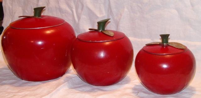 Red Apple Canisters Set of Three