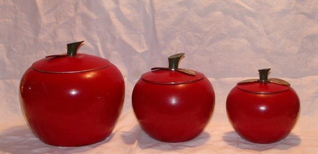 Red Apple Canisters Set of Three