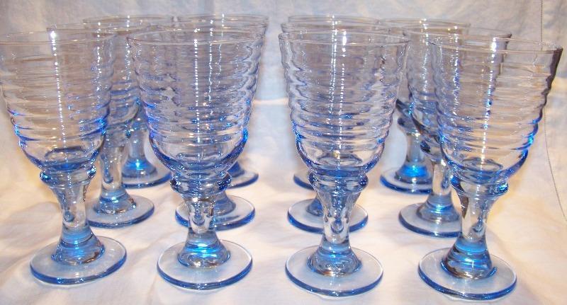 Libbey Sirrus Blue Goblets Set of 12