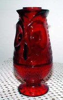 Owl Red Glass Fairy Light