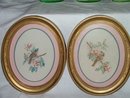 Vintage Home Interior Bird Pictures Oval Frames