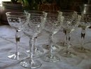 Etched Blown Stems Set of 8 Libbey