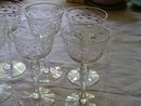 Etched Blown Stems Set of 8 Libbey