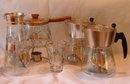 Vintage Libbey with Pine Cones Gold and