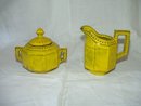 Vintage Yellow Sugar And Creamer Set