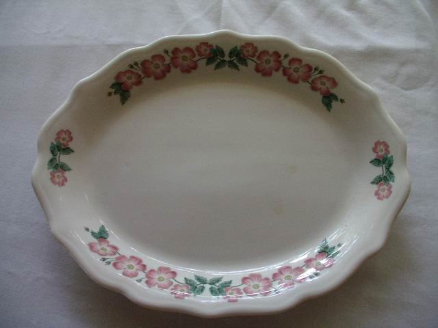 Syracuse China Pink Dogwood Platter