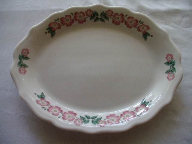 Syracuse China Pink Dogwood Platter