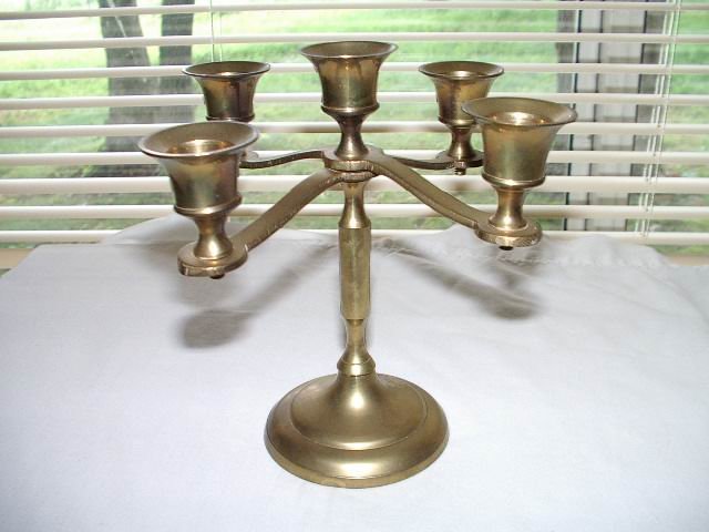 Brass Candle Holder 5 Light