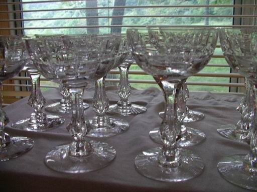 Crystal Stemware Champagne and Wine