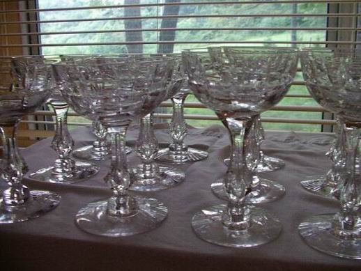 Crystal Stemware Champagne and Wine