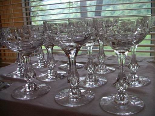 Crystal Stemware Champagne and Wine