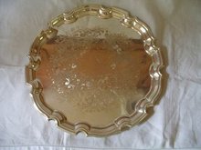 Crafton Etched Silverplate Tray England
