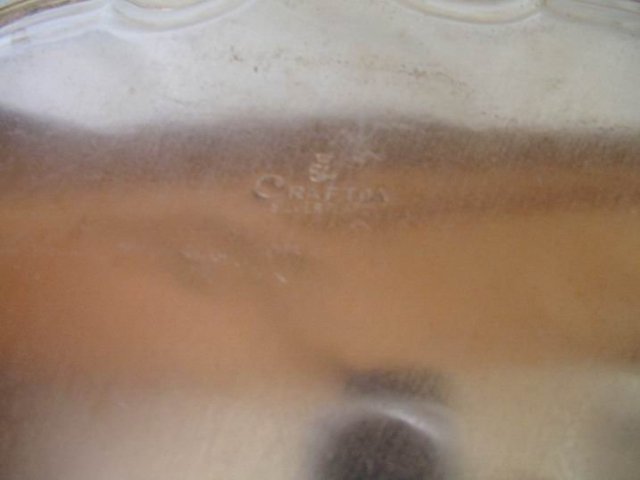Crafton Etched Silverplate Tray England