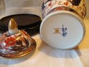 Ginger Jar and Stand Goldamare Handpainted