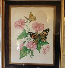 Morning Glory and Butterflies Signed Mick