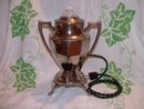 Coffee Pot Samovar Nickel Plate with Milk Glass