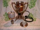 Coffee Pot Samovar Nickel Plate with Milk Glass