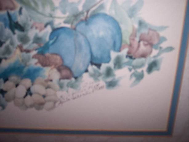 Fruit Basket II Watercolor Print Signed by