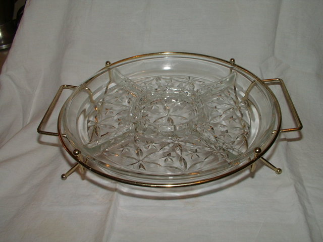 Vintage Divided Serving Dish in Tray 10