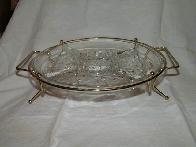 Vintage Divided Serving Dish in Tray 10