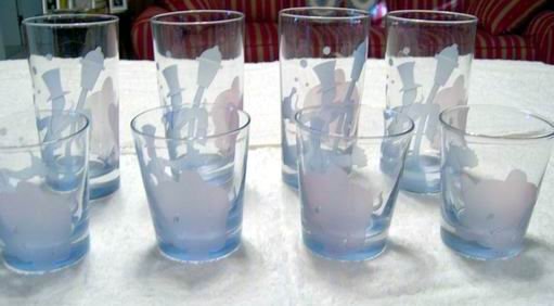 Pink Elephant Drunken Man Cocktail Glasses
