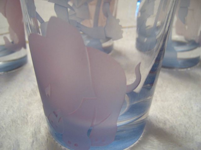 Pink Elephant Drunken Man Cocktail Glasses