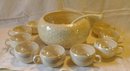Punch Bowl and Cups with Ladle Mid-Century