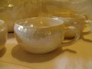 Punch Bowl and Cups with Ladle Mid-Century