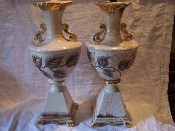 Vintage Table Lamps Handpainted