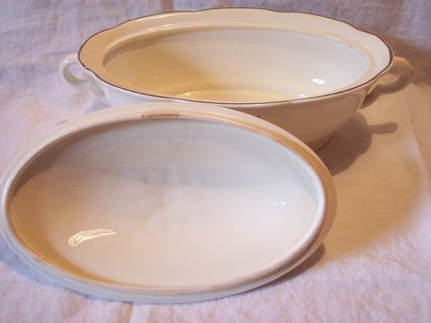 Vintage Covered Serving Dish Wild Rose