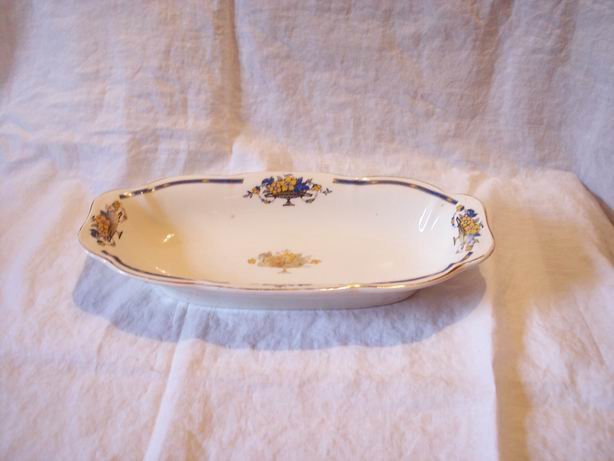 Serving Dish Blue and Yellow England