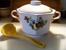 McCoy Soup Tureen and Ladle Fruit Design
