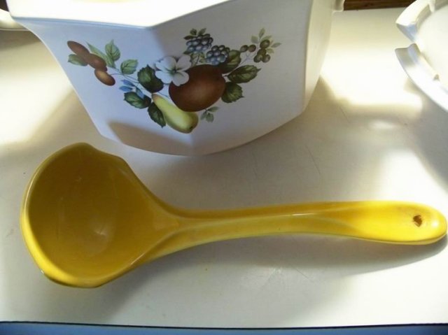 McCoy Soup Tureen and Ladle Fruit Design