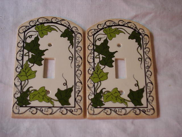Light Switch Covers Vintage Ivy Set of 2
